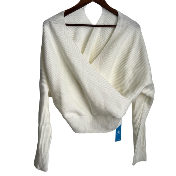 Cupshe Sweaters - Cupshe Elegant Off White NWT Off Shoulder Women's Sweater - XL